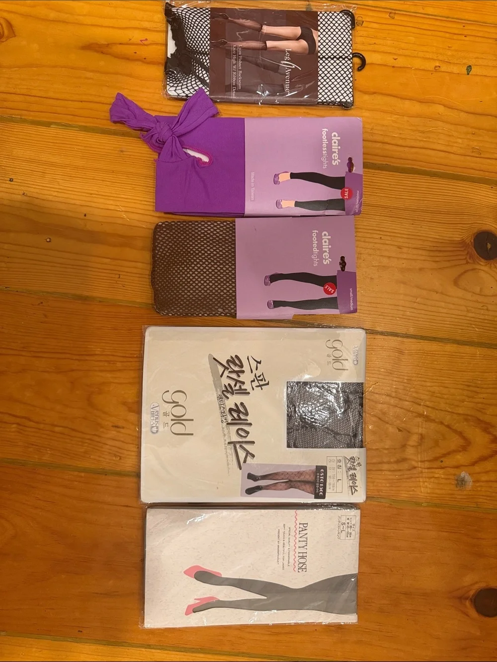 Lot of various fishnets and pantyhose. Claire's, Gold, Leg Avenue Hosiery